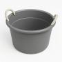 CONTENEDOR CIRCULAR GRIS ASAS BLANCO 68L