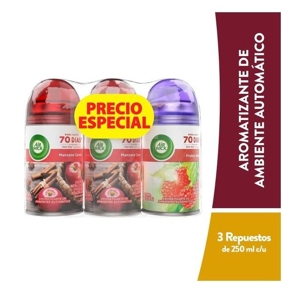 Airwick 2 Manzana Canela + Frutos Rojos 250ml