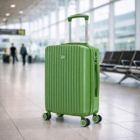 MALETA DE MANO RÍGIDA EXPANDIBLE 10KG | CON RUEDAS 360° Y FORRO IMPERMEABLE, VERDE.