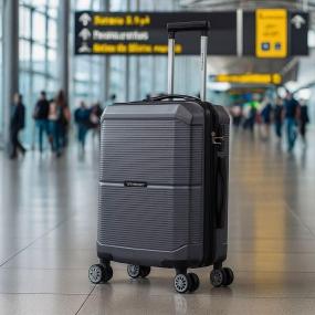 MALETA DE MANO VIAJE RÍGIDA CON RUEDAS 10 KG COLOR GRIS