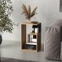 MESA AUXILIAR EVERT FRESNO EUROPEO Y WENGUE CON DISEÑO MODERNO Y ESPACIO PARA UBICAR OBJETOS