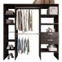 CLOSET 2 TORRES CON 2 CAJONES MELAMINA EXPRESSO