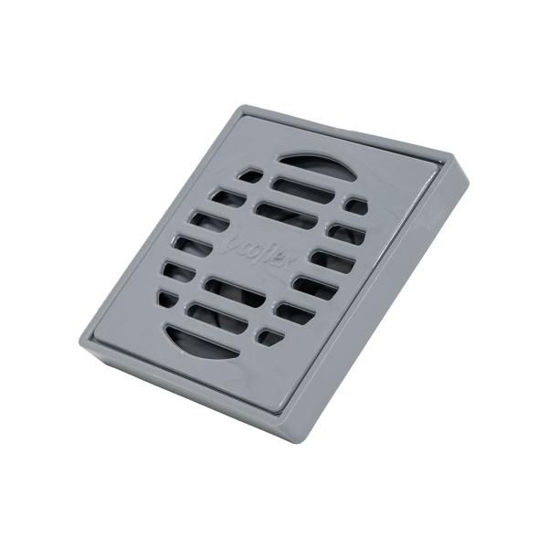 Coladera Cuadrada Gris con Rejilla de ABS