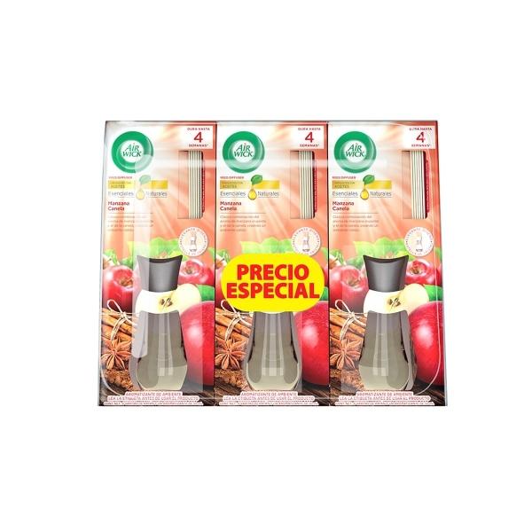 Airwick 3 Pack Reeds Manzana Canela 42ml