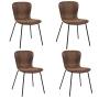 SET DE 4 SILLAS DE COMEDOR KOZIELLO MARRÓN 47.4 X 48 X 77 CM