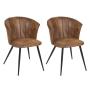 SET DE 2 SILLAS DE COMEDOR DONCIC MARRÓN 44 X 51 X 74.5 CM