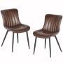 SET DE 2 SILLAS DE COMEDOR NABEORA MARRÓN 44.5 X 46.5 X 79 CM