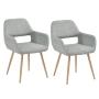 SET DE 2 SILLAS DE COMEDOR CROMWELL GRIS 56 X 56 X 78 CM