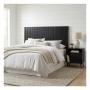 Cabecera King Size con 1 Buró Color Negro - Madera Industrializada y Melamina