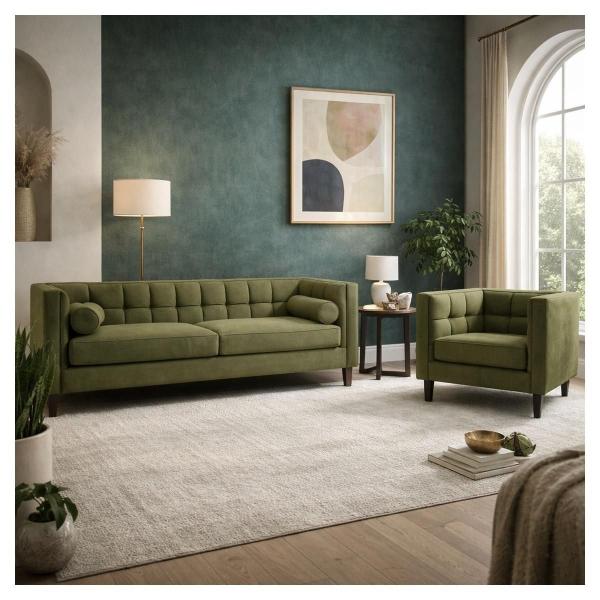 Sala Madison con 2 piezas Color Grass
