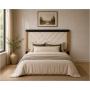 Cabecera King Size Amberes Color Marfil y Natural