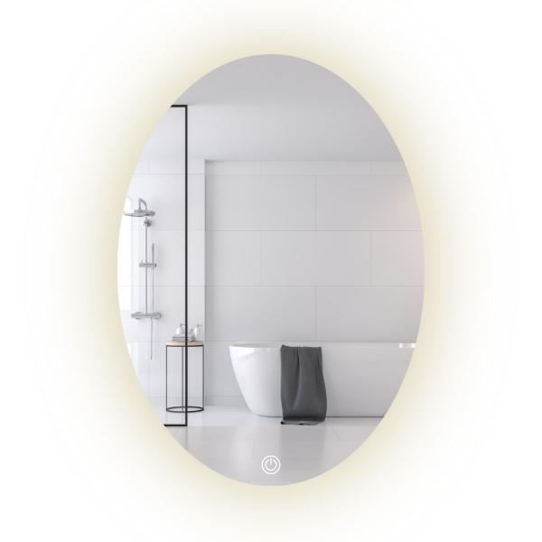 Espejo Ovalo 50x70cm Luz Led 3 Tonos