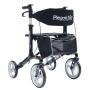 ANDADERA ROLLATOR PLEGOO 2GO X8 DE ALUMINIO PLEGABLE COLOR NEGRO PERLA
