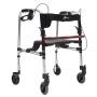 ANDADERA REACTIV DE ALUMINIO DE SUPER LUJO CON ASIENTO Y FRENOS, CON RUEDAS DE 5" COLOR AZUL