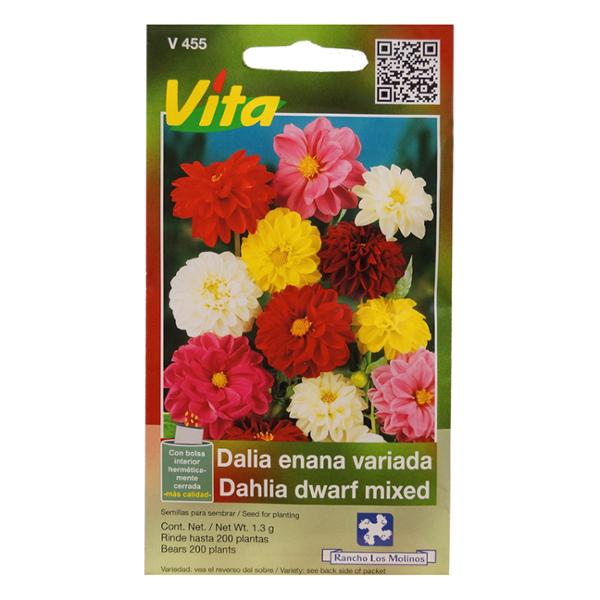 SEMILLAS DE DALIA ENANA VARIADA 1.3 GR VITA