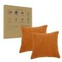DOS COJINES 45x45 NARANJA EMPACADO AL VACIO
