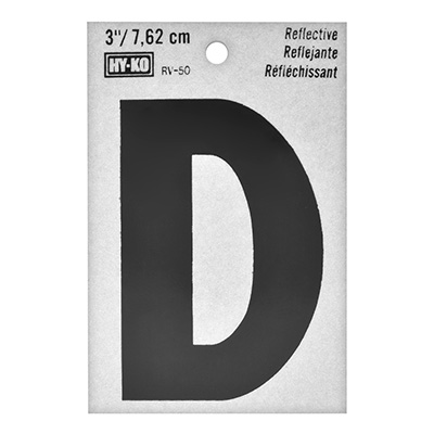 LETRA "D" NEGRA DE 7.62 X 6.3 CM