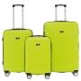 SET DE 3 MALETAS DUBAI 20 24 Y 28 PULGADAS VERDE LIMON SUN COAST