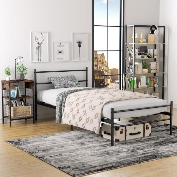 CAMA INDIVIDUAL PRIMO NEGRO 197.5 X 99 X 80 CM