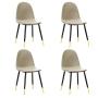 SET DE 4 SILLAS DE COMEDOR CHARLTON BEIGE 44 X 41.5 X 88 CM