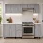 COCINA INTEGRAL MERIDA 2.40 M 5 MÓDULOS PVC VINTAGE BROWN