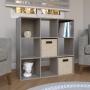 ORGANIZADOR MULTIFUNCIONAL 9 CUBOS 90 X 90 X 30 CM MELAMINA GRIS NÓRDICO