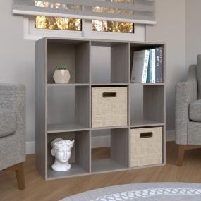 ORGANIZADOR MULTIFUNCIONAL 9 CUBOS 90 X 90 X 30 CM MELAMINA GRIS NÓRDICO