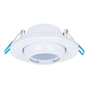 LUMINARIO DE TECHO EMPOTRABLE DIRIGIBLE REDONDO PARA LÁMPARA LED MR16 GX5.3 8 W BLANCO USO INTERIOR