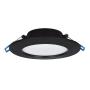 LUMINARIO DE TECHO EMPOTRABLE LED REDONDO 6 W NEGRO LUZ CÁLIDA ATENUABLE USO INTERIOR