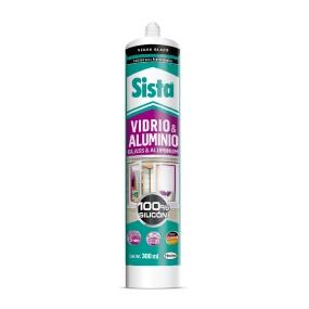 SISTA SILICÓN ACÉTICO PARA VIDRIO Y ALUMINIO NEGRO 300ML