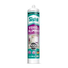SISTA SILICÓN ACÉTICO PARA VIDRIO Y ALUMINIO TRANSPARENTE 300ML