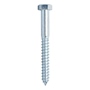 25 TORNILLOS HEXAGONAL PARA MARA 1/2 X 4 1/2 PULGADAS PLATA