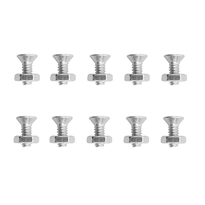 10 TORNILLOS PARA MÁQUINAS 1/2 PULGADA PLATA