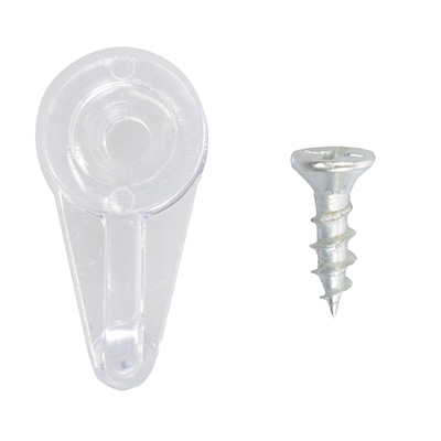 SOPORTE RETENEDOR 2.5 X 1.2 CM TRANSPARENTE 18 PIEZAS