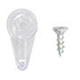 SOPORTE RETENEDOR 2.5 X 1.2 CM TRANSPARENTE 18 PIEZAS