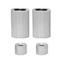 CASQUILLOS DE ALUMINIO 3/16 DE PULGADA PLATA 2 PIEZAS