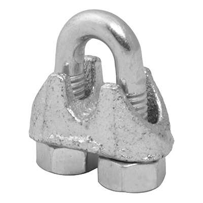 NUDO PARA CABLE DE METAL PLATA 1/4 DE PULGADA