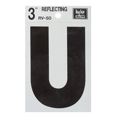 LETRA "U" DE VINILO 7.62 CM