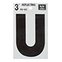 LETRA "U" DE VINILO 7.62 CM
