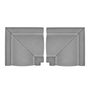 MOLDURA MARCO MEXICANO 14.5 X 5 CM GRIS 2 PIEZAS