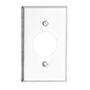 PLACA DECORATIVA PARA CONTACTO REDONDO DE METAL PLATA