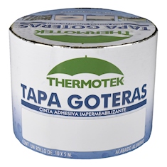 CINTA ADHESIVA THERMOTEK IMPERMEABILIZANTE PLATA 0.10 X 5 M