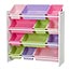 ORGANIZADOR DE 12 RECIPIENTES PLÁSTICOS BLANCO - MULTICOLOR