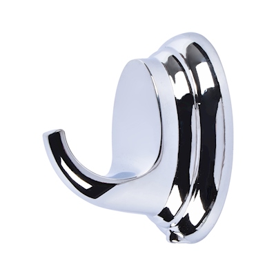 GANCHO PARA BAÑO METAL PLATA