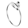 TOALLERO DE ARGOLLA PARA BAÑO ZINC PLATA