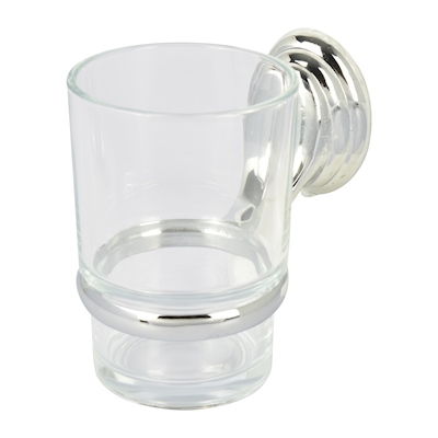 PORTA VASO DE METAL CON VASO BATH ACCENTS