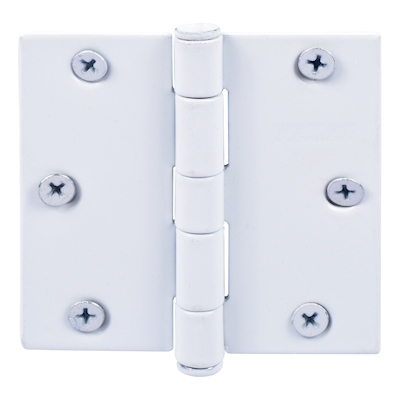 BISAGRA DE CABEZA PLANA 3 X 3 PULGADAS BLANCO 2 PIEZAS
