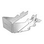SOPORTE DOBLE PARA MADERA 12.5 X 8.5 CM PLATA
