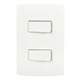 2 INTERRUPTORES SENCILLOS DE 127 VCA 10 A CON PLACA MARISIO BLANCO