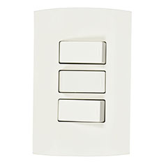 3 INTERRUPTORES SENCILLOS 127 VCA 10A CON PLACA MARISIO BLANCO